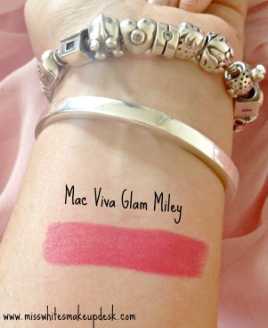 Mac Viva Glam Miley Swatch