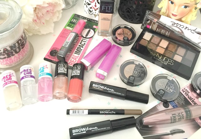 Maybelline New York The Nudes Palette Brow Drama Mascara Lipstick Fit Me Matte+Poreless