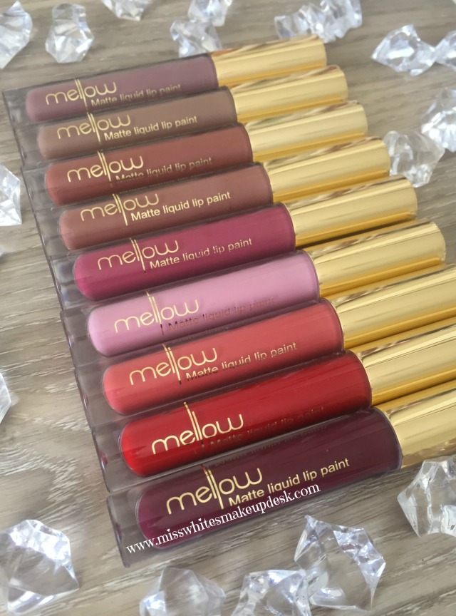 Mellow Cosmetics Matte Liquid Lip Paint Swatches Review